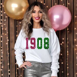 1908 sweatshirt / Pink &Green Tshirt